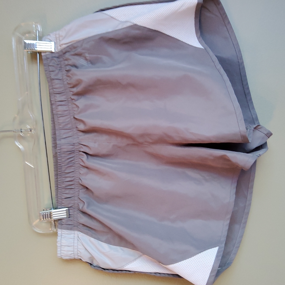 RbX grey lined with white accent running shorts size medium